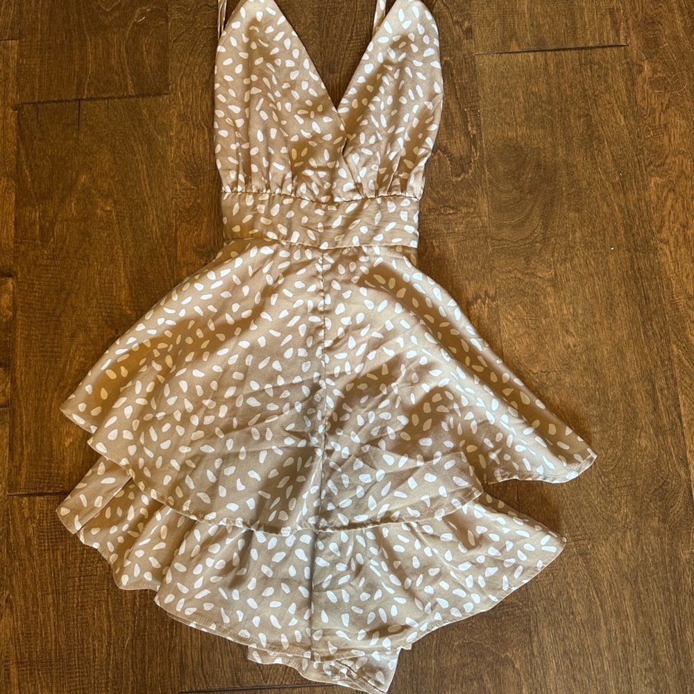 Brown Patterned Women's Dress